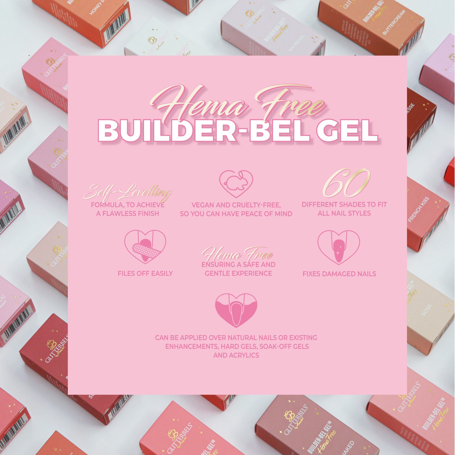 Glitterbels HEMA Free Builderbel Gel Prachtnagels
