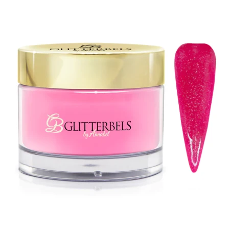 glitterbels acryl poeder neon fuchsia shimmer