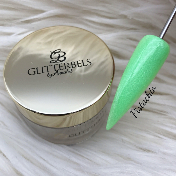 glitterbels acryl poeder pistachio