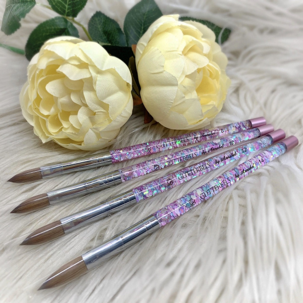 glitterbels pink pinched pastel penseel