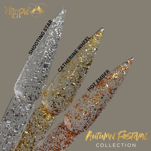 autumn festival flakes collection gel polish magpie