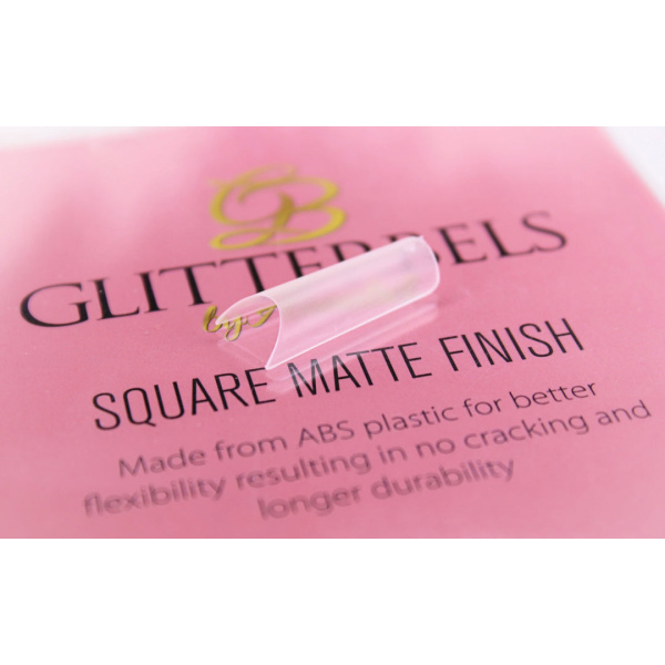 glitterbels square matt finish tip