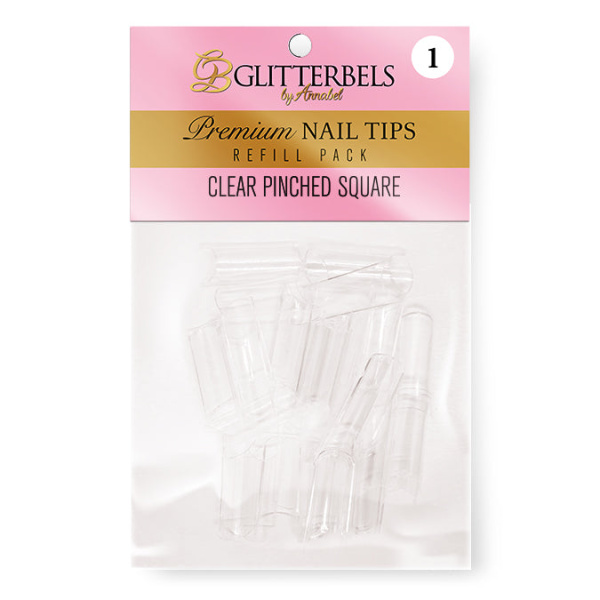 glitterbels pinched square tips refills