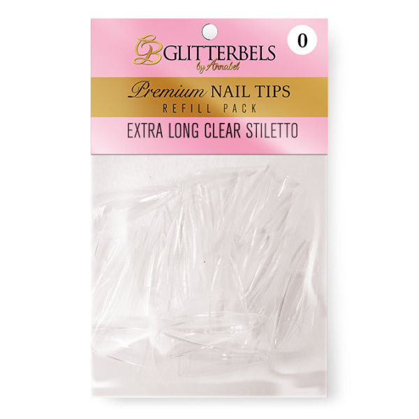 glitterbels extra long stiletto tips refill