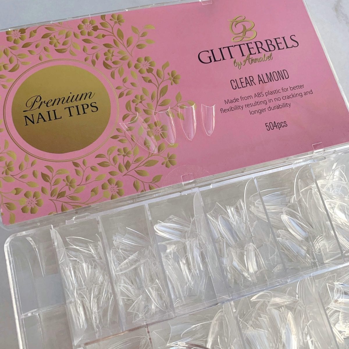 glitterbels almond tips