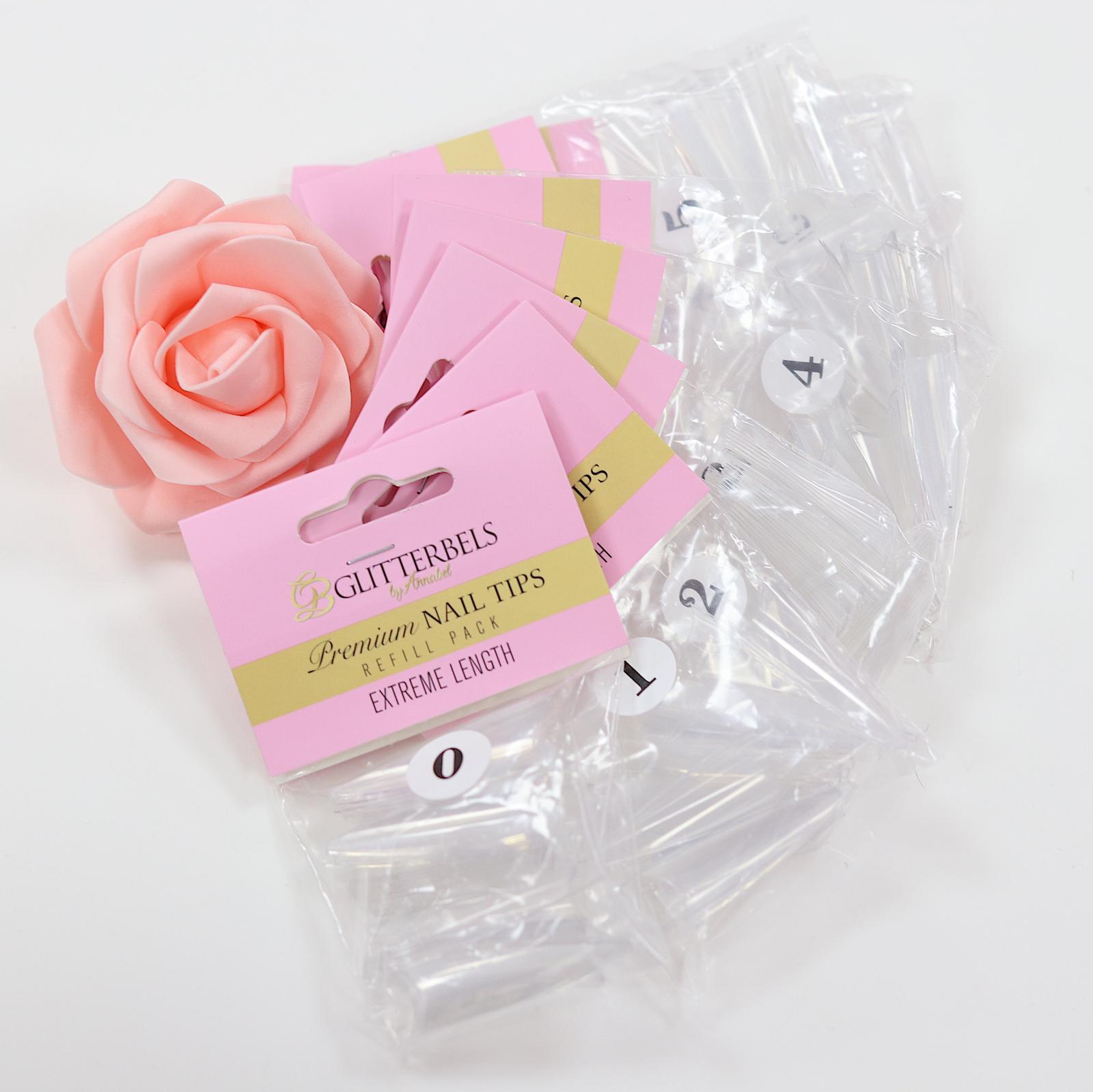 glitterbels tips extreme length refill