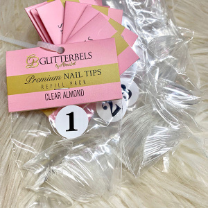 glitterbels almond tips refill