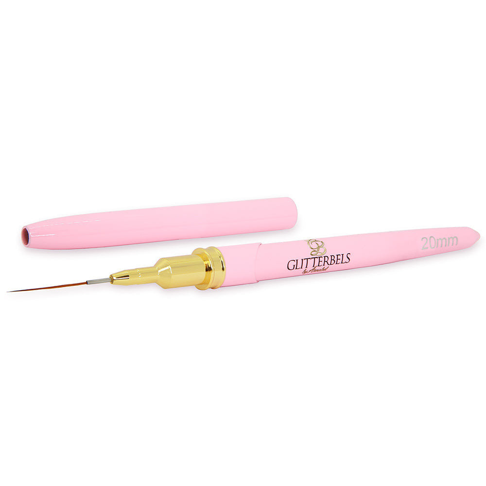 glitterbels 20mm liner penseel pink pastel
