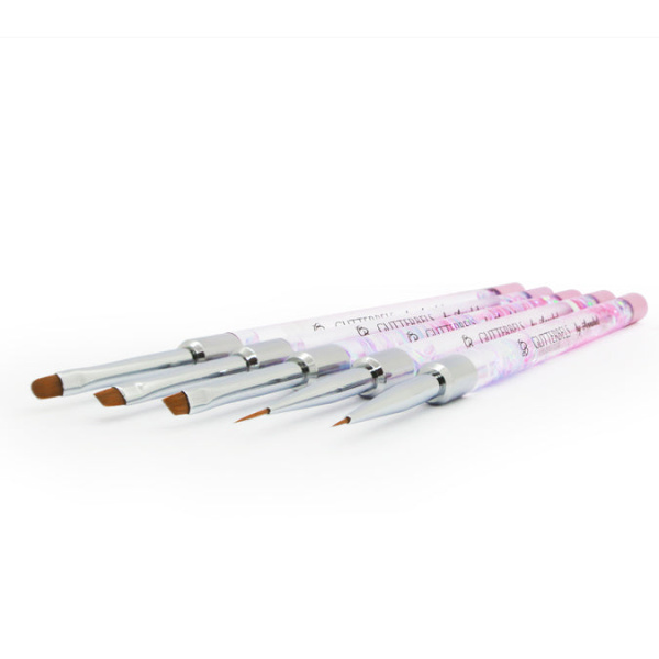 glitterbels gel art brush set 5