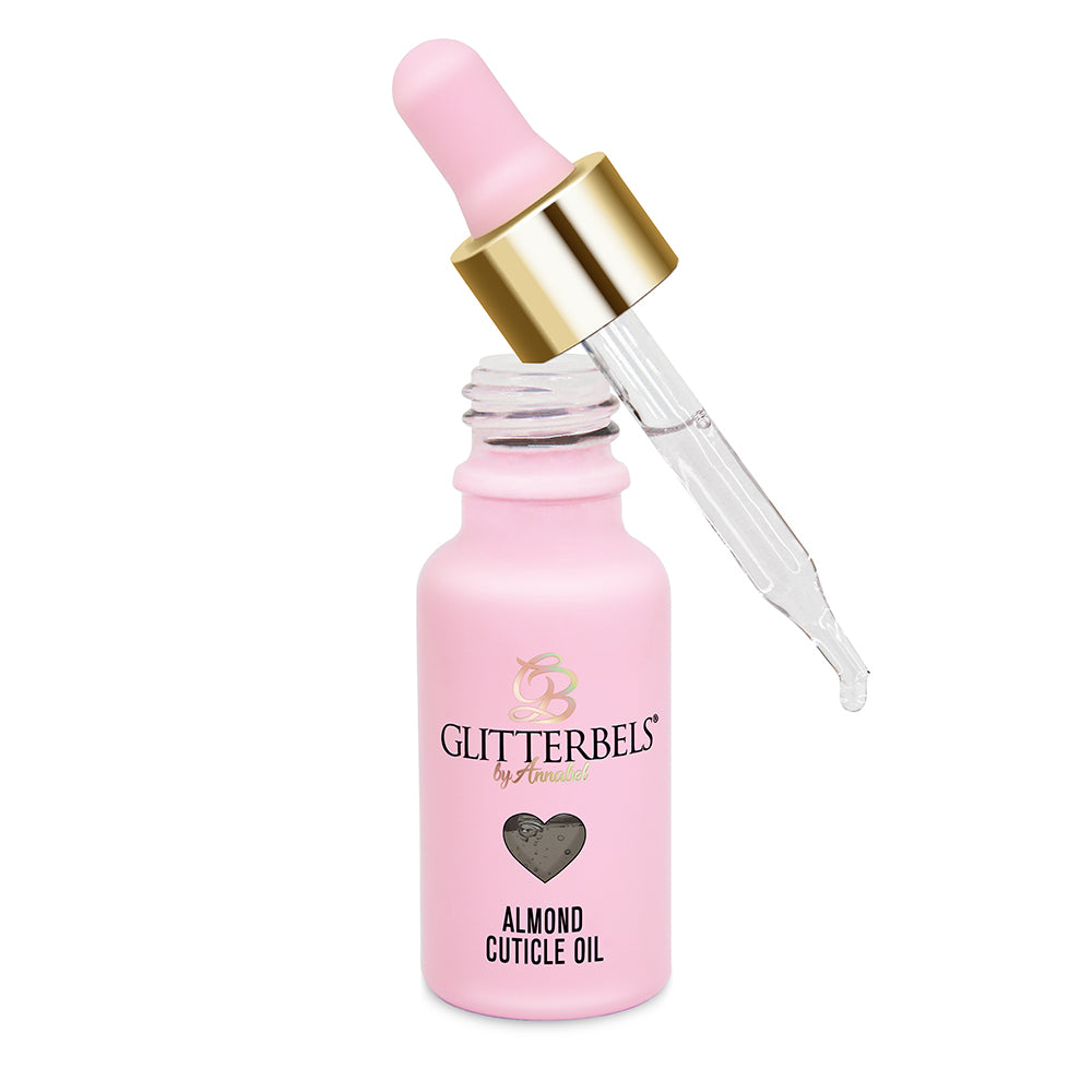 glitterbels nagelriemolie amandel 17ml pipet
