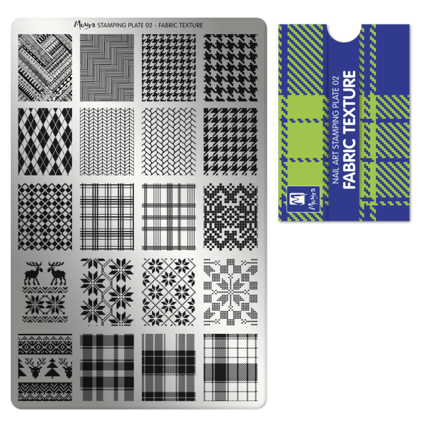 moyra stempelplaat 002 fabric texture
