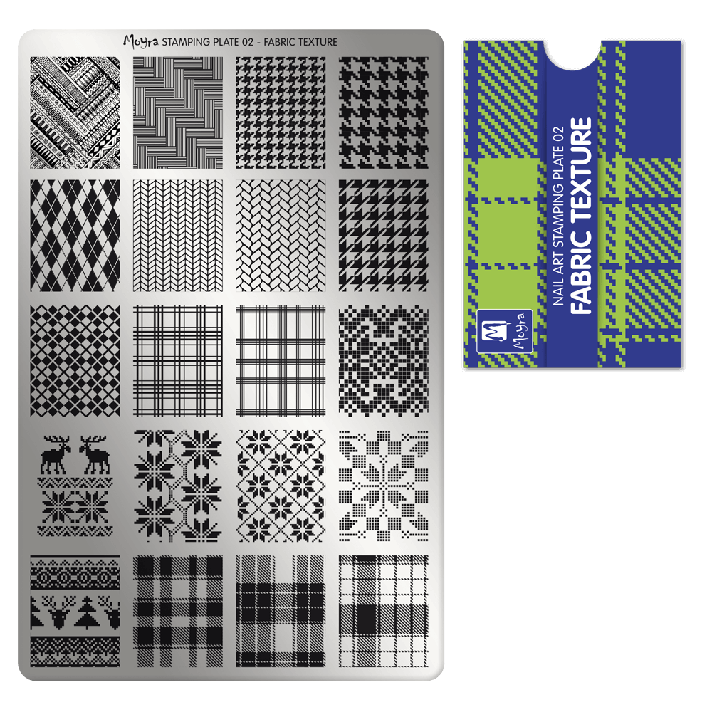 moyra stempelplaat 002 fabric texture