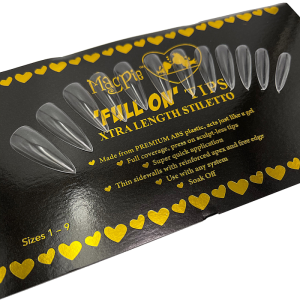 magpie full on tips extra length stiletto clear