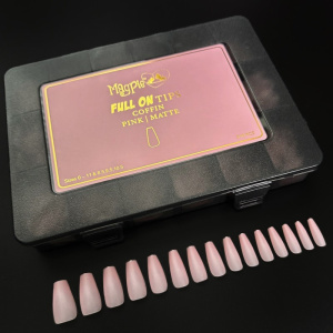 magpie full on tips pink coffin