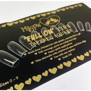 magpie full on tips tapered square clear