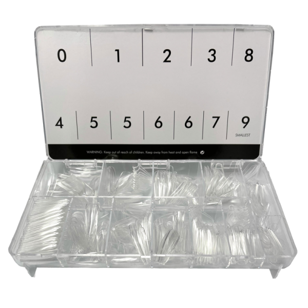 magpie full on tips extra length tapered square clear