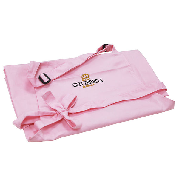 glitterbels roze schort prachtnagels