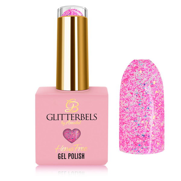 gb hf gel polish 406 pink fizz
