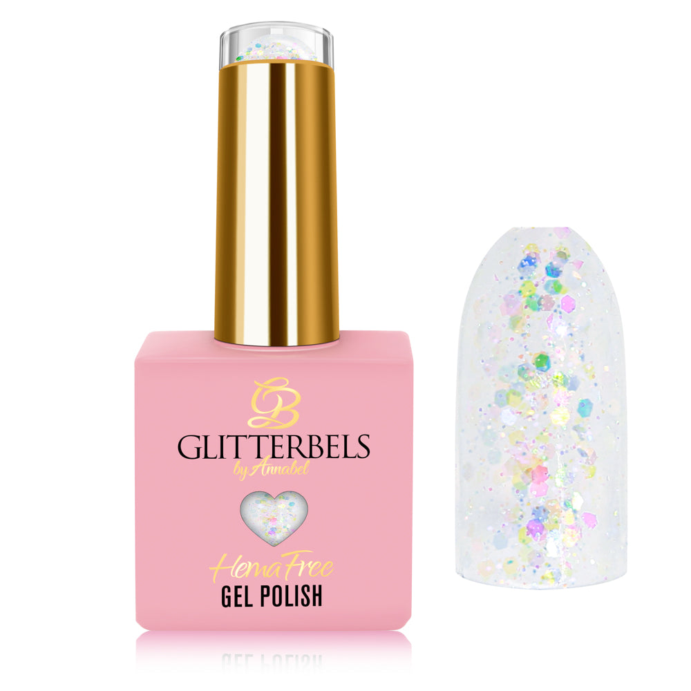 glitterbels hema free gel polish 465 shooting star