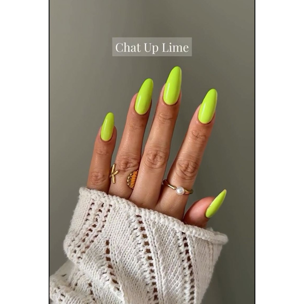 gb hf gel polish 583 chat up lime