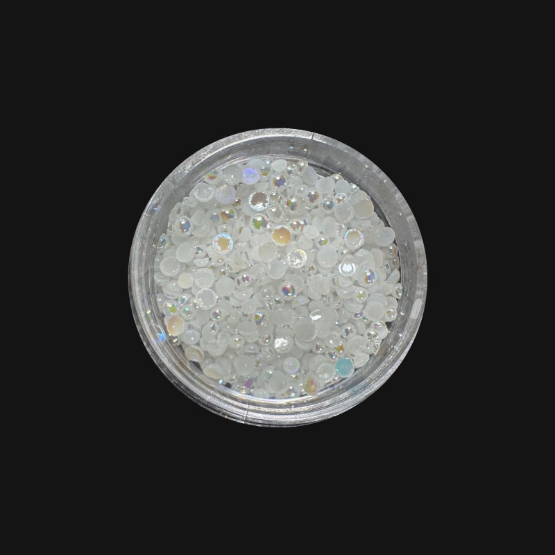 margpie iridescent white pearls