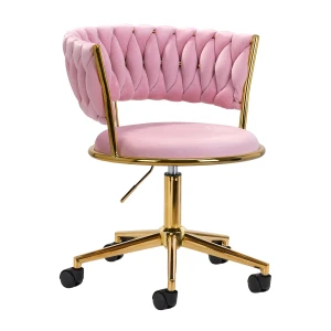 roze gouden draaistoel rico
