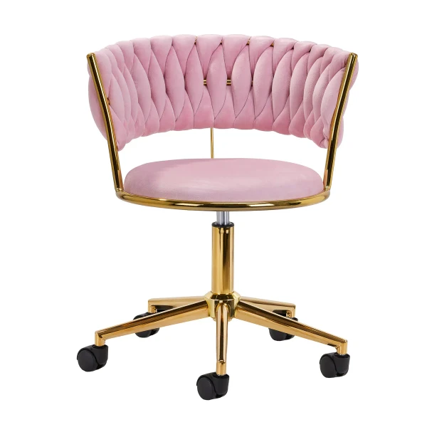 roze gouden draaistoel rico