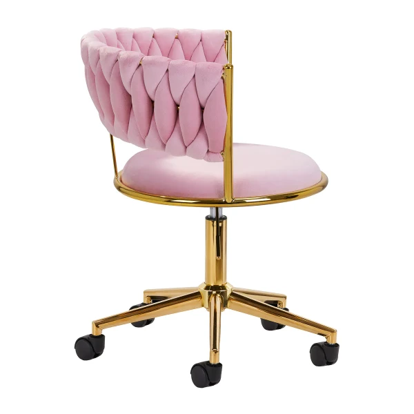 roze gouden draaistoel rico