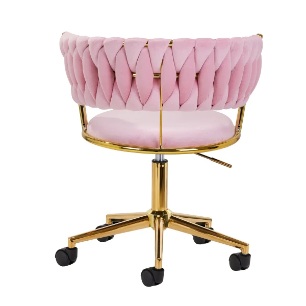 roze gouden draaistoel rico