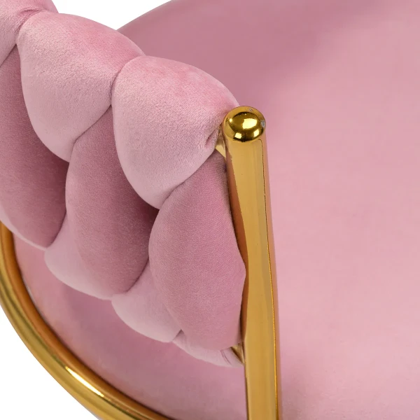roze gouden draaistoel rico