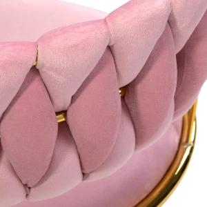 roze gouden draaistoel rico