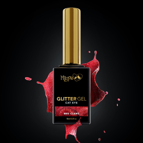 magpie gel polish mnrs claws red cat eye prachtnagels