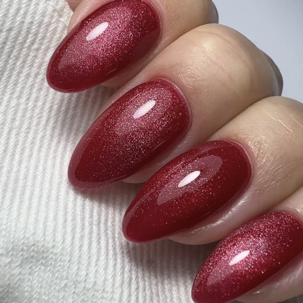 magpie gel polish mnrs claws red cat eye prachtnagels