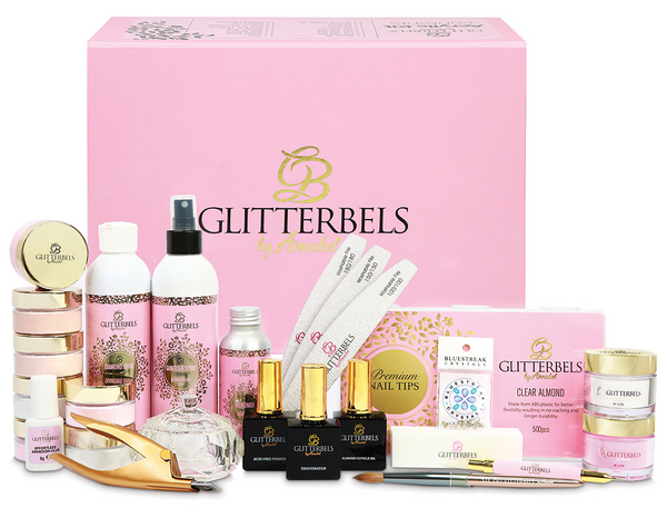 Glitterbels salon kit acryl starter prachtnagels