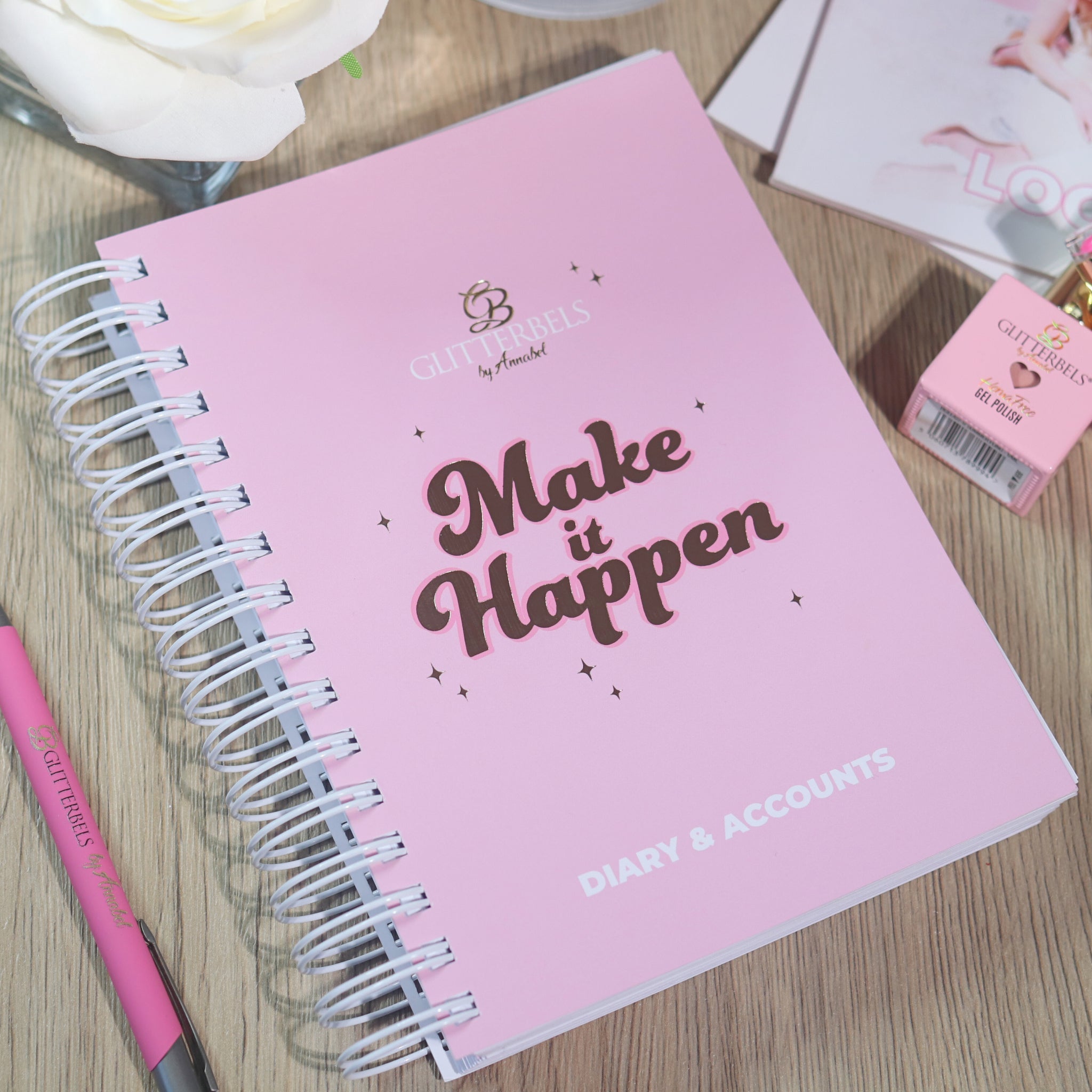 glitterbels diary accounts planner prachtnagels