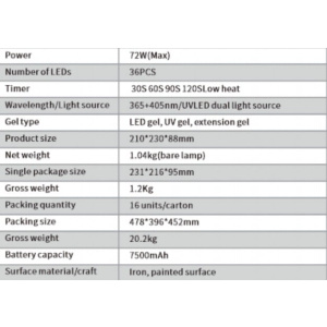 pns cordless 72W lamp