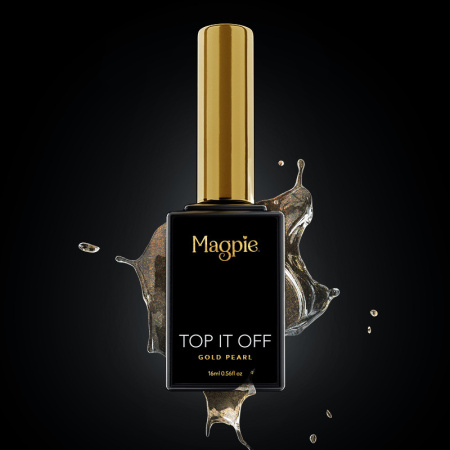 magpie top it off gold pearl top coat prachtnagels