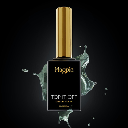 magpie top it off green pearl top coat peachtnagels