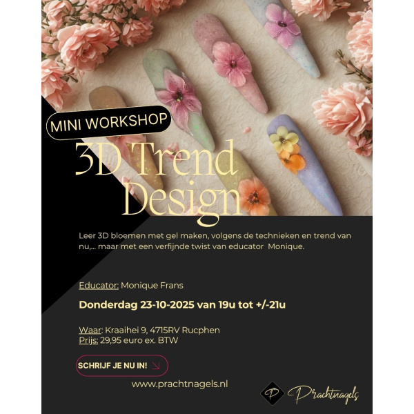 3d trend design monique frans mini workshop prachtnagels