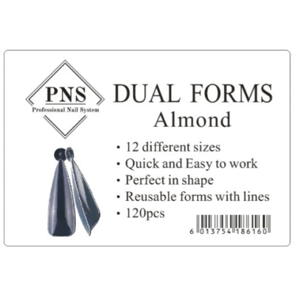 pns dual forms almond 120 stuks prachtnagels