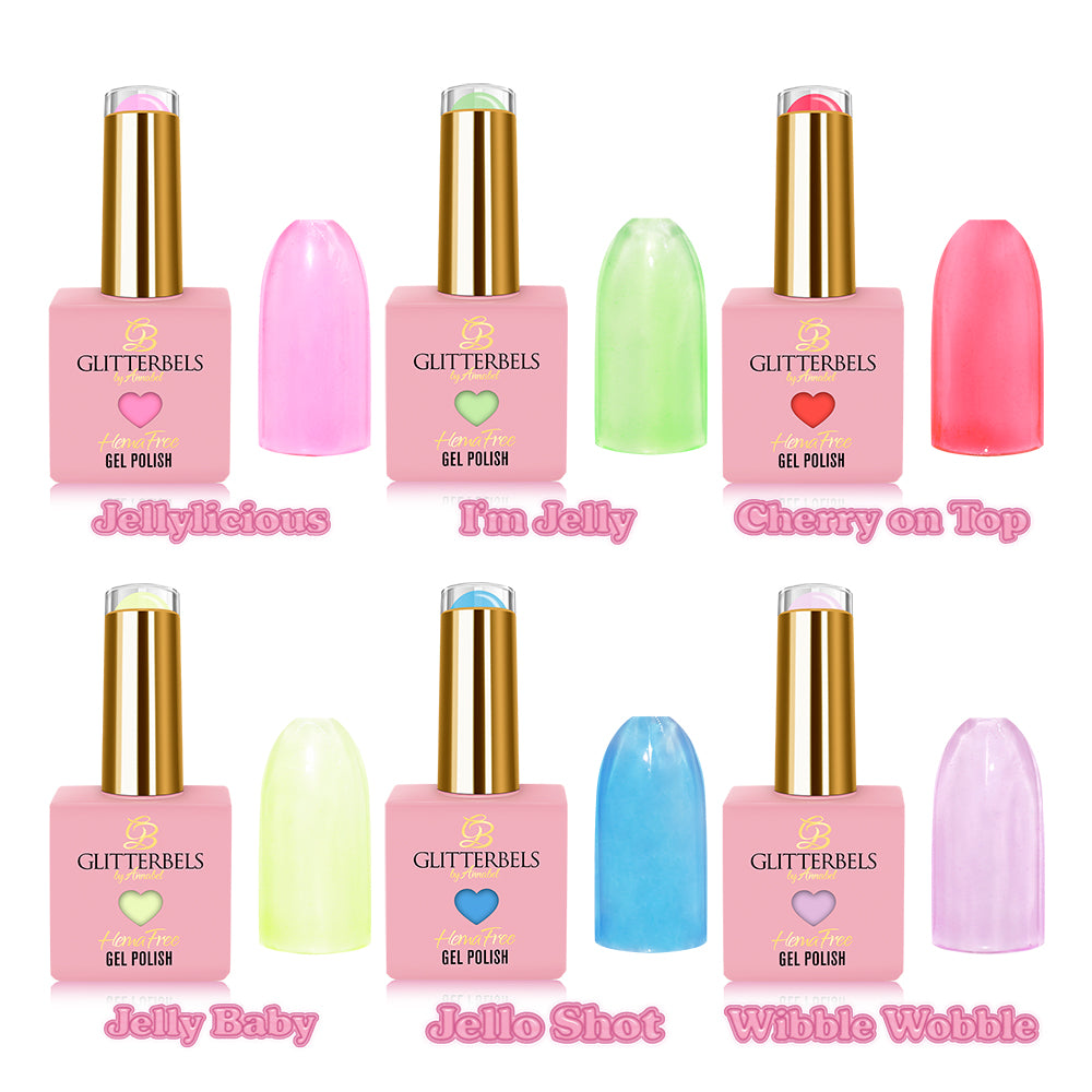 glitterbels hema free gel polish jellilicious collection prachtnagels