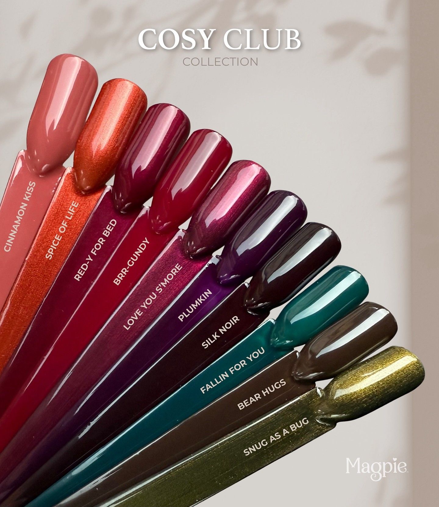 magpie gel colour cosy club collection prachtnagels swatch