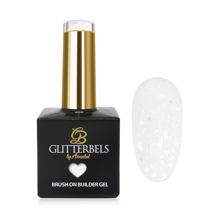 glitterbels brush on builder gel cool off peachtnagels