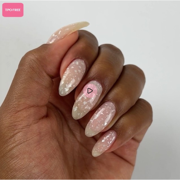 glitterbels brush on builder gel cool off peachtnagels