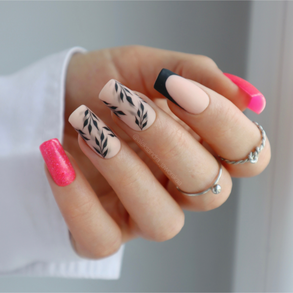 yoah paintgel black prachtnagels set 3