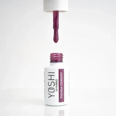 yoshi gel poish 524 fuchsia stardust prachtnagels spill