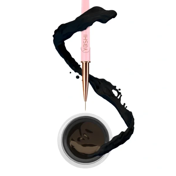yoah paintgel black prachtnagels spill