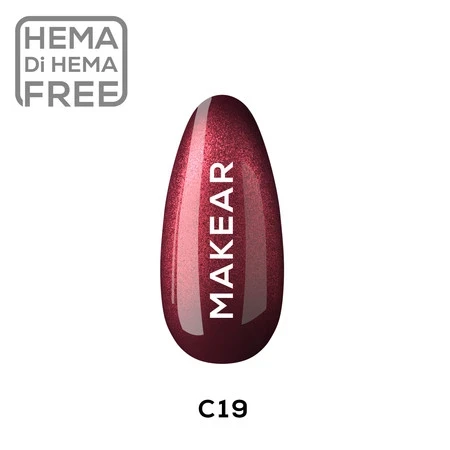 makear gel plish c19 cat eye red prachtnagels