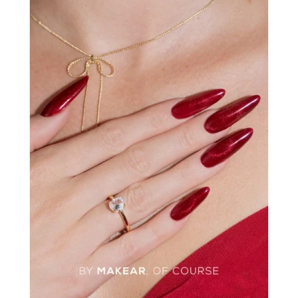 makear gel plish c19 cat eye red prachtnagels set 2