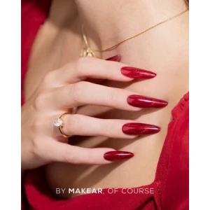 makear gel plish c19 cat eye red prachtnagels set